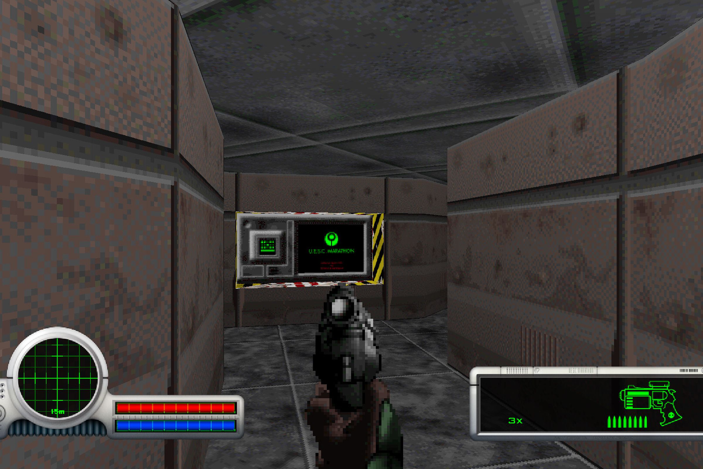 Cuplikan layar dari video game Marathon.