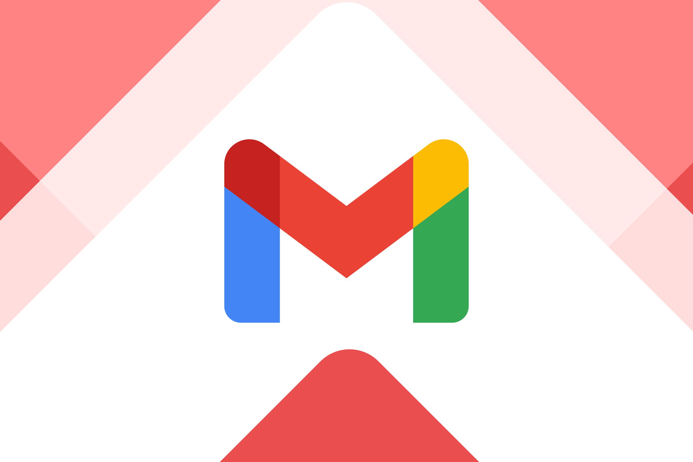 Logo Gmail dengan latar belakang merah dan putih
