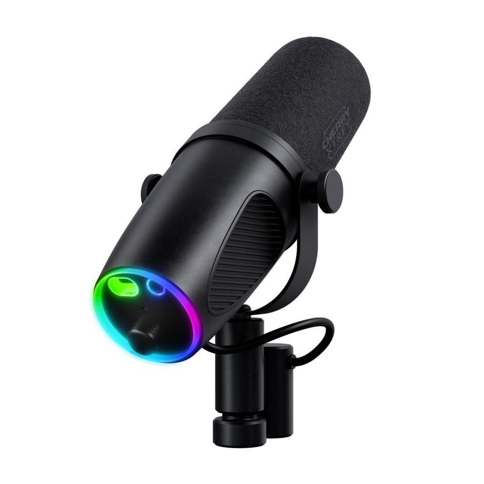 Mikrofon Ngale X terlihat sangat mirip dengan Shure SM7B, mikrofon dinamis dengan XLR dan USB … konektor, juga dilengkapi dengan lampu LED.