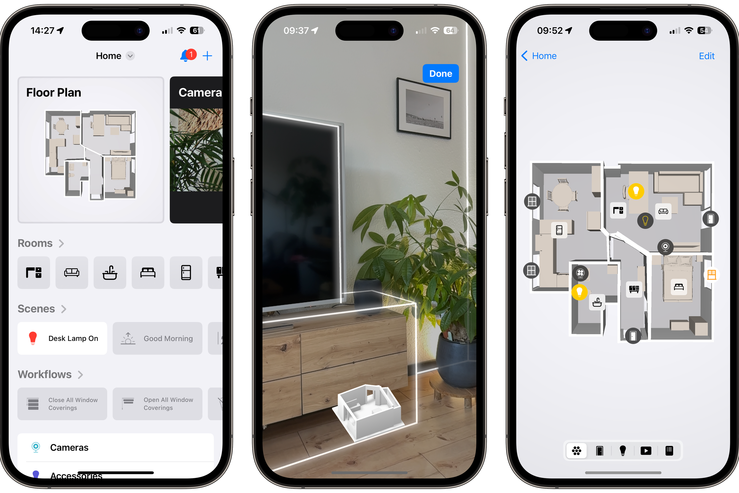 Menggunakan Apple's RoomPlan Controller for HomeKit menambahkan tampilan peta untuk Apple Home ke aplikasinya.