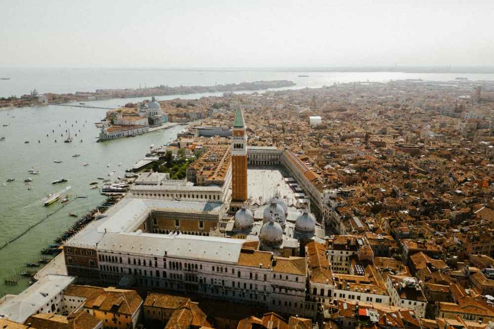 Ilustrasi kota Venice, Italia