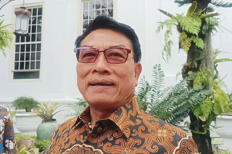 Kepala Kantor Staf Kepresidenan, Moeldoko, di Istana Kepresidenan, Jakarta, Senin (26/2/2024).